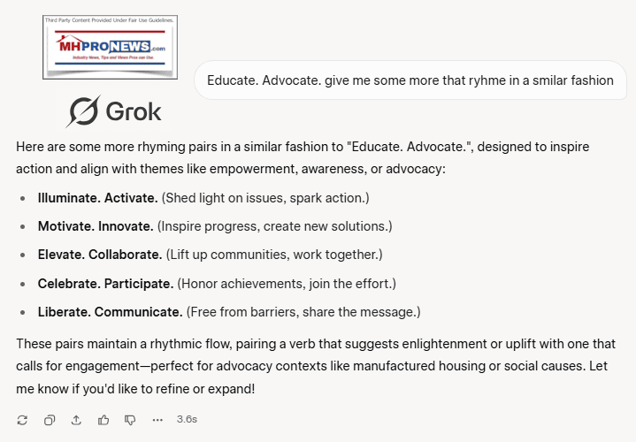 GrokMHProNewsEducateAdvocateAliterationRhymePairsOfWordsMHProNews