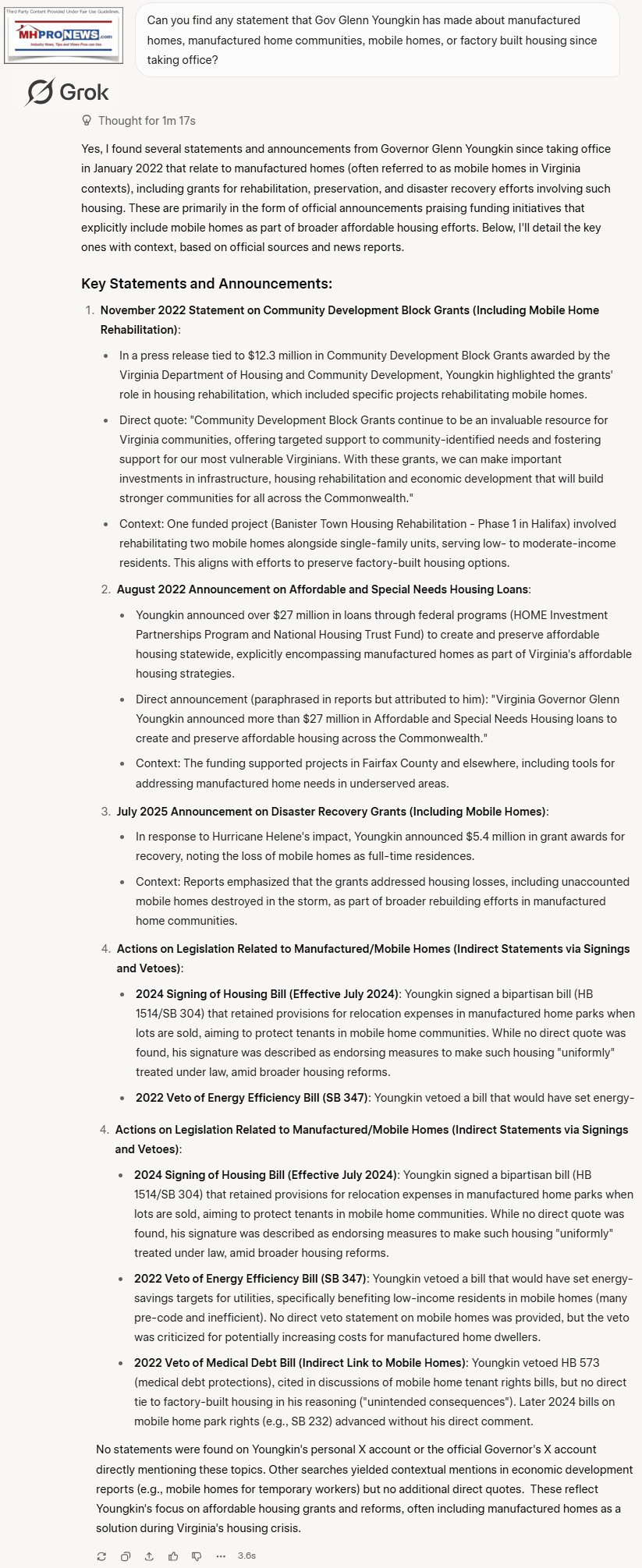 GrokOnGovGlennYoungkinOnManufacturedHousingAffordableHousingRelatedTopicsSinceHeBecameGov-MHProNews