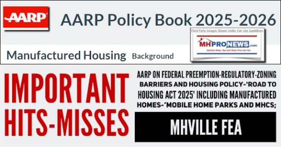 ImportantHitsMissesAARPonFederalPreemptionRegulatoryZoningBarriersAndHousingPolicyROADtoHousingAct2025includingManufacturedHomesMobileHomeParksAndMHCsMHVilleFEA-MHProNews