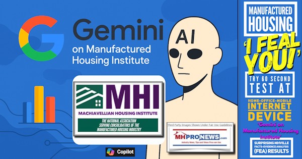 ManufacturedHousinIfealYouTry60SecondTestatHome-Office-Mobile Internet Device ‘Gemini on Manufactured Housing Institute’ Surprising MHVille Facts-Evidence Analysis (FEA) Results