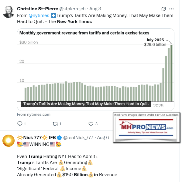 NewYorkTimesTrumpTariffsBringingInTensOfBillionsMonthlyMHProNewsX.com