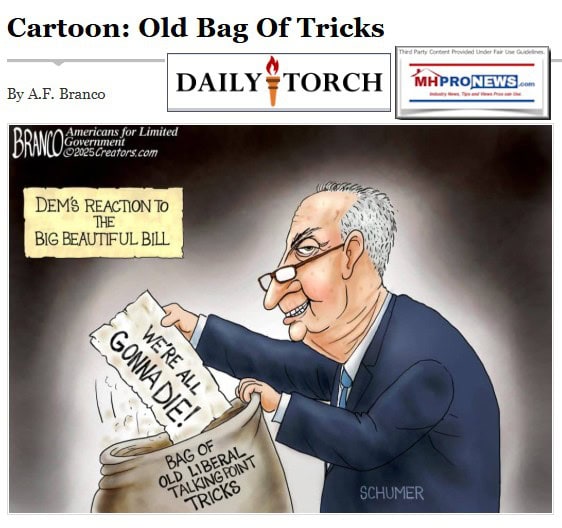 OldBagofTricksChuckSchumerDemocrats-AFBrancoPoliticalCartoonALG-DailyTorch-MHProNews