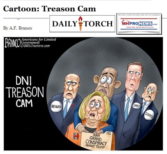 TreasonCamHillaryClintonBarackObamaBrennanComeyClapperDNI-SteelDossierDemocrats-AFBrancoPoliticalCartoonALG-DailyTorch-MHProNews