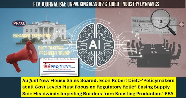 AugustNewHouseSalesSoaredEconRobertDietzPolicymakersAtAllGovtLevelsMustFocusOnRegulatoryReliefEasingSupplySideHeadwindsImpedingBuildersFromBoostingProductionFEA-MHProNews