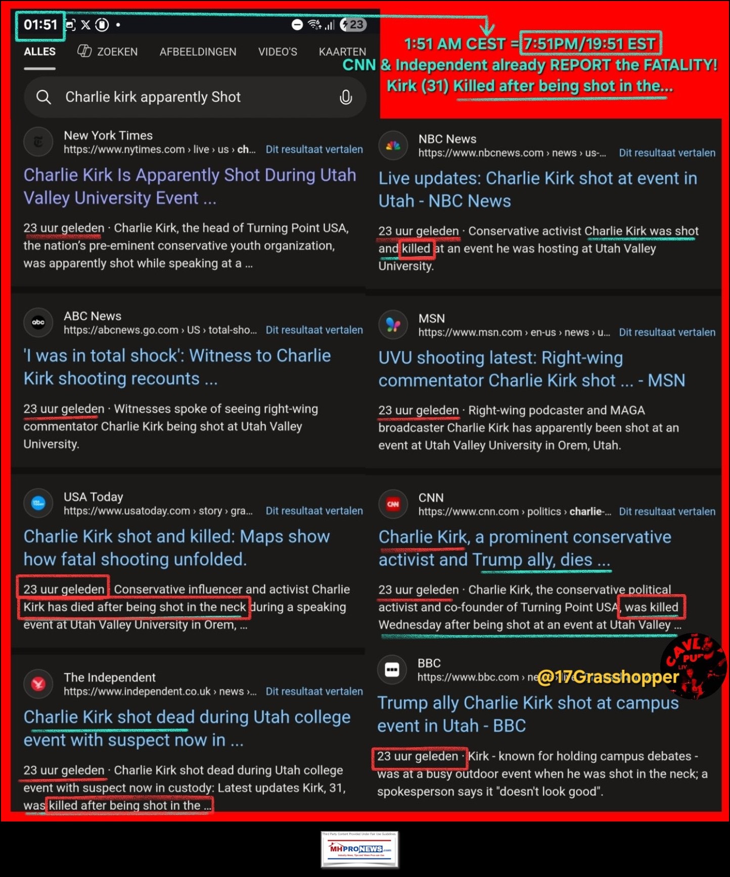 ConspiracyTheoriesCharlieKirkDeathReportedBeforeHeWasShot-MHProNews