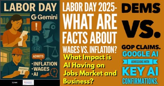 LaborDay2025WhatAreFactsAboutWagesVsInflationDemsVsGOPclaimsWhatImpactIsAiHavingOnJobsMarketBusinessGoogleAiAdmissionsKeyAI_ConfirmationsMHVilleFEA_MHProNews