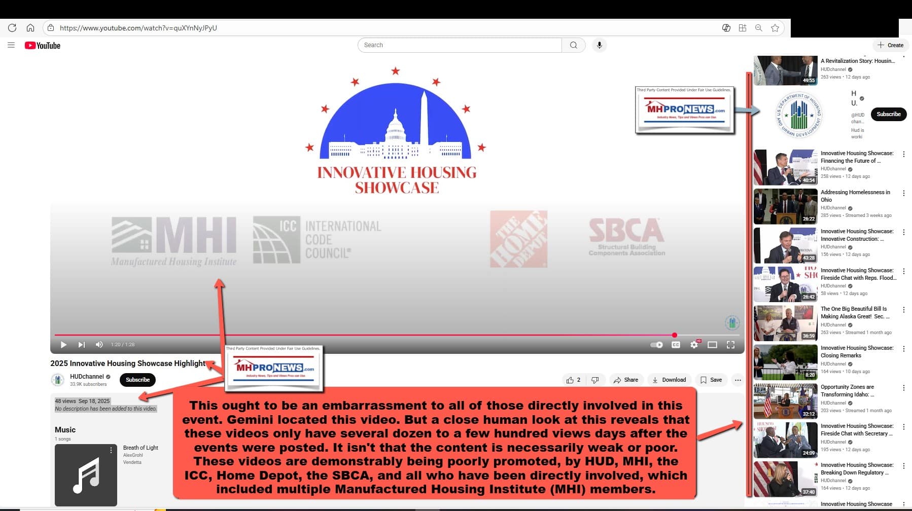 ManufacturedHousingInstituteHUD-SBCA-ICC-HomeDeptInnovativeHousingShowcase2025VideoIncludesSecScottTurnerPresTrumpFormerSecBenCarsonMHProNewsFactCheck
