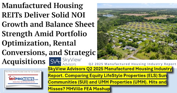 SkyViewAdvisorsQ2_2025ManufacturedHousingIndustryReportComparingEquityLifeStylePropertiesELS_SunCommunitiesSUIandUMH_PropertiesUMH_HitsMissesMHVilleFEAmashupMHProNews