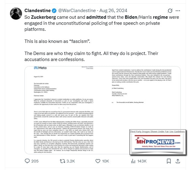 ZuckerbergBidenHarrisAdminRegimePushedToCensorConservativesAndOppositionVoicesX-MHProNews