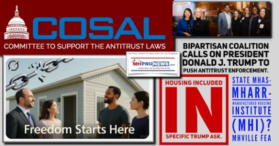 BipartisanCoalitionCallsPresidentDonaldJ.TrumpPushAntitrustEnforcementHousingIncludedInSpecificTrumpAskStateMHAs-MHARR-ManufacturedHousingInstituteMHI_MHVilleFEA-MHProNews