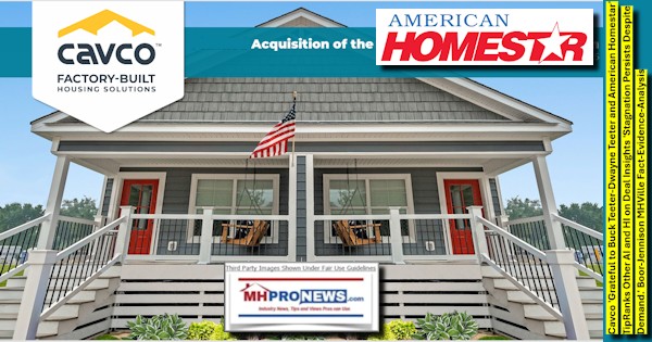 CavcoGratefulToBuckTeeterDwayneTeeterAmericanHomestarTipRanksOtherAIandHIonDealInsightsStagnationPersistsDespiteDemandBoorJennisonMHVilleFactEvidenceAnalysisMHProNews