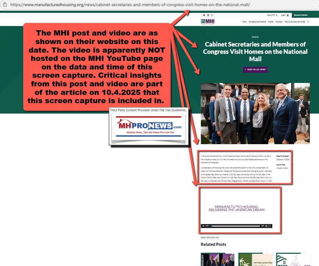 ManufacturedHousingInstituteHUD-SecretaryE.ScottTurnerMHProNews-10.4.2025FactEvidenceAnalysisFEA-MHProNews