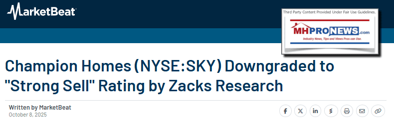 MarketbeatZacksStrongSell-ChampionHomes10.8.2025MHProNewsMHVilleFactsEvidenceAnalysisFEA-ManufacturedHomeProNews
