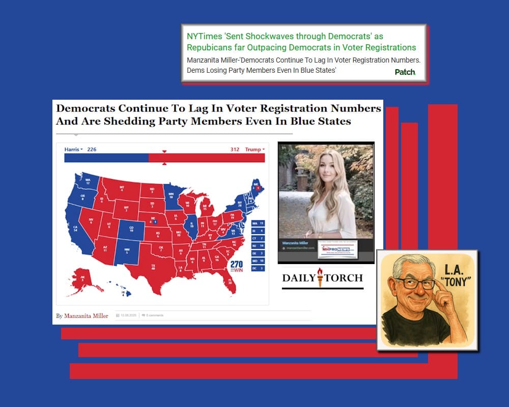 NYTimesSentShockwavesThroughDemsRepubicansOutpacingDemocratsVoterRegistrationsManzanitaMillerDemsLagVoterRegistrationsDemsLosingMembersInBlueStatesKovachMHProNewsPatch
