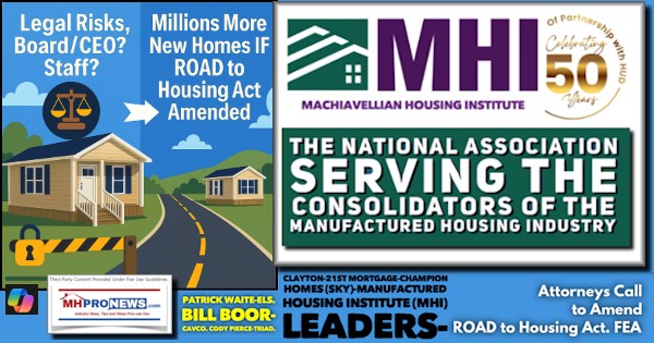 PatrickWaiteELS_BillBoorCavcoCodyPierceTriadClayton21stMortgageChampionHomesSKY_ManufacturedHousingInstitute_MHI_LeadersAttorneysCalltoAmendROADtoHousingActFEA-MHProNews