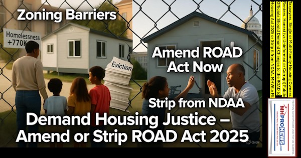 TaxpayersSingleMultiFamilyHousingOwnersRentersHonestUninformedCorruptPublicOfficialsShouldDemandChangesToTheROADtoHousingAct2025OrStripItFromNDAA-MastFEA_MHProNews