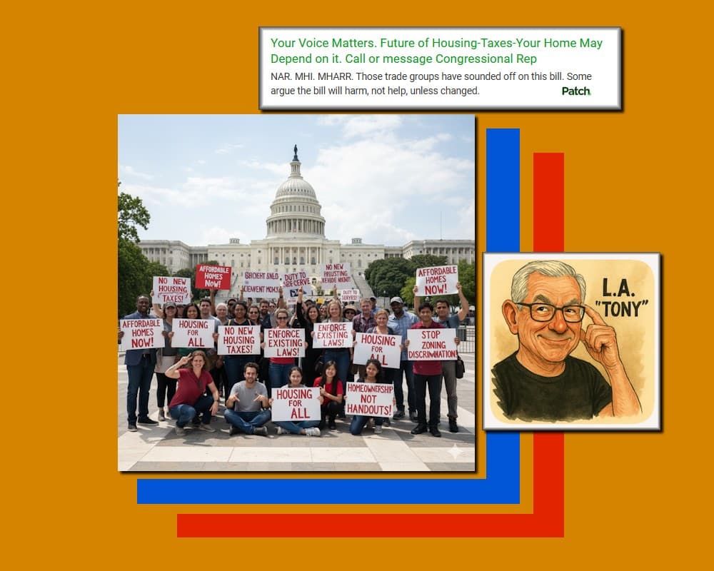 YourVoiceMattersFutureHousingTaxesYourHomeMayCallMessageCongressRepNAR_MHI_MHARR_TradeGroupsSoundedOffOnBillSomeArgueBillWillHarmNotHelpUnlessChangedKovachMHProNewsPatch