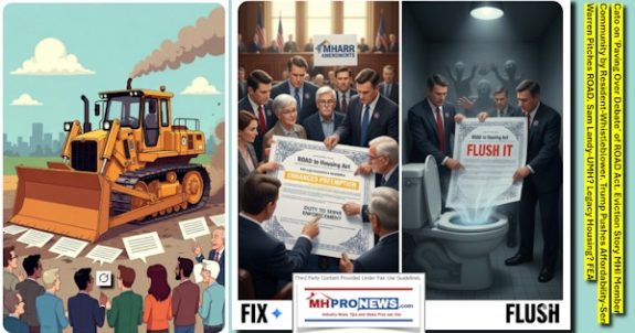 CatoOnPavingOverDebateOfROAD_ActEvictionStoryMHImemberCommunityByResidentWhistleblowerTrumpPushesAffordabilitySenWarrenPitchesROAD_SamLandyUMH_LegacyHousingFEA-MHProNews