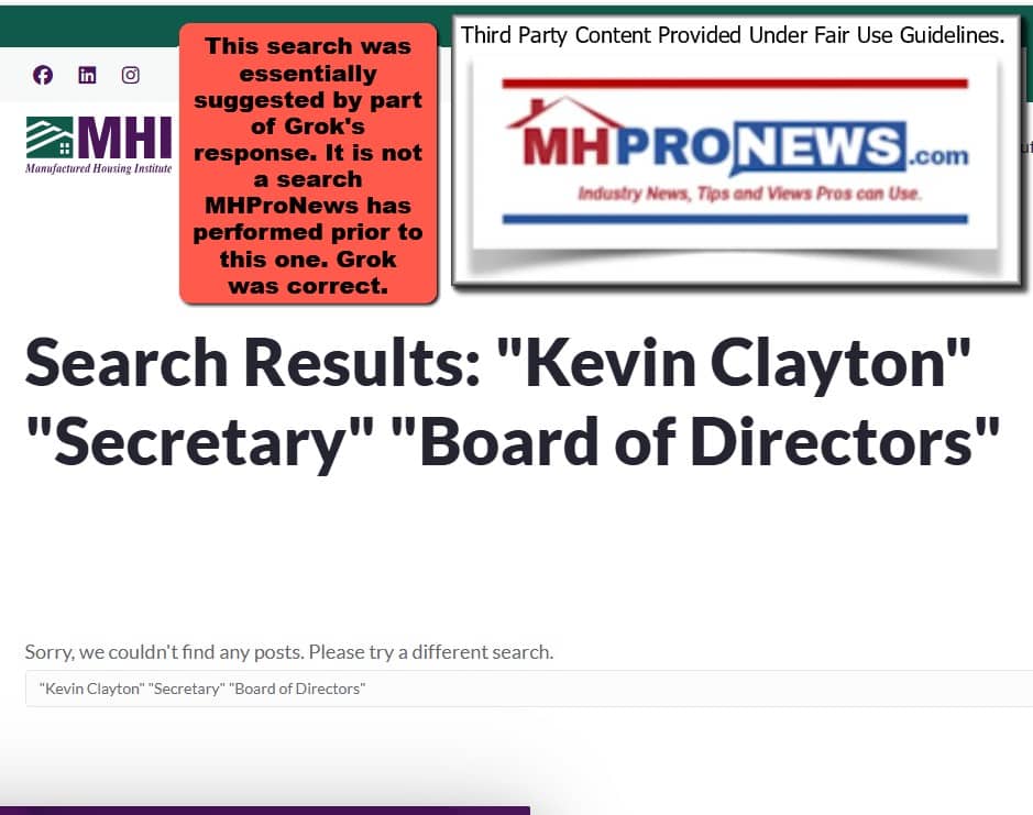 ManufacturedHousing.orgKevinClaytonSecretaryMHIboardOfDirectorsMHProNews11.12.2025