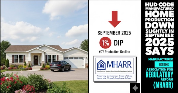 ManufacturedHousingProductionRisesInJuly2025perManufacturedHousingAssociationForRegulatoryReformMHARRFeaturedImageGemini