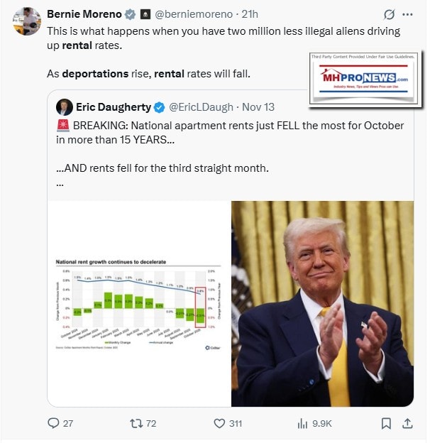 SenatorBernieMarinoR-TwoMillionDeportationsRentalsDroppedMoreThanAnyTimeIn15Years-MHProNews