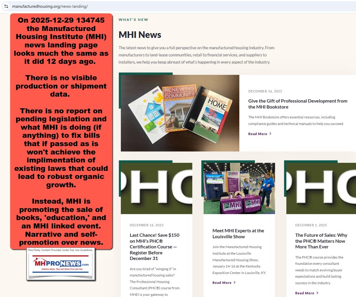 ManufacturedHousing.orgNewsLandingPageScreenshot 2025-12-29 134745MHProNewsFactsEvidenceAnalysisFEAcheck