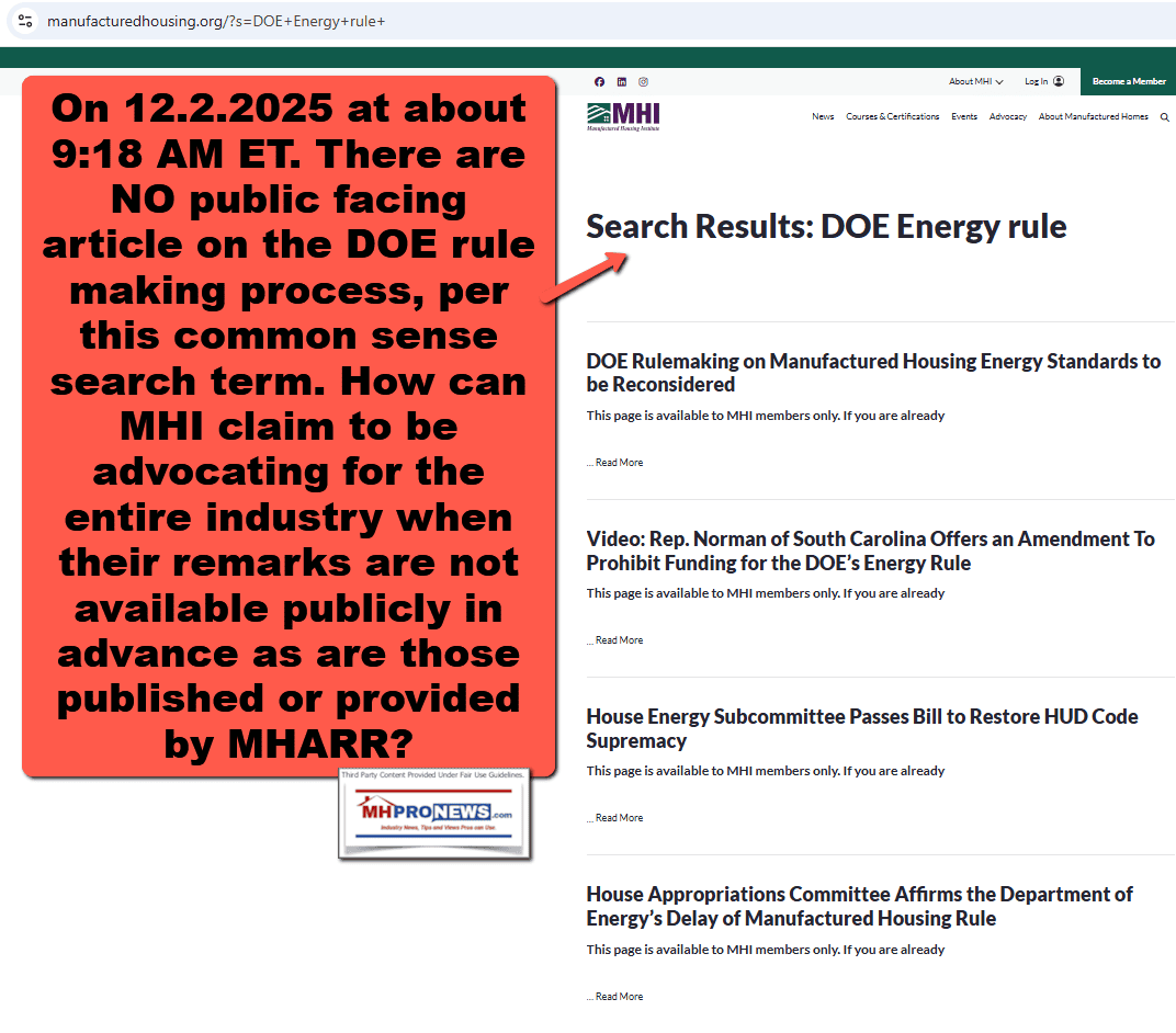 ManufacturedHousingInstituteWebsiteSearchDOEenergyRuleMHProNewsFactsEvidenceAnalysisCheck