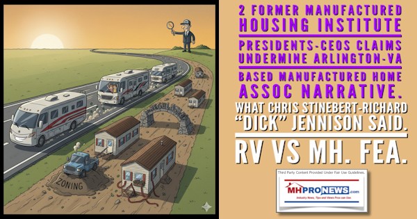 2FormerManufacturedHousingInstitutePresidentsCEOsClaimsUndermineArlingtonVAbasedManufacturedHomeAssocNarrativeWhatChrisStinebertRichardDickJennisonSaidRVvsMH_FEA_MHProNews