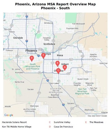 Figure41-MapOfPhoenixAZ-SOUTH-MetroMSA-NationalClassActionAntitrustManufacturedHomeMobileHomeLotRent
