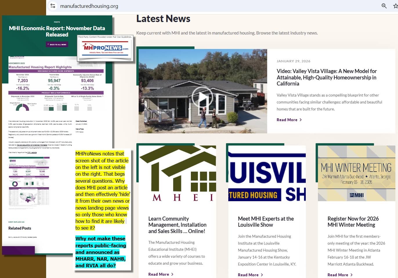 ManufacturedHousing.orgManufacturedHousingInstituteMHI-HomePageNewsScreenshot 2026-01-29 123909MHProNews