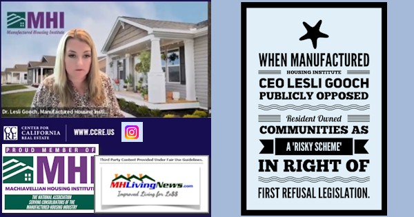 WhenManufacturedHousingInstituteCEO_LesliGoochPubliclyOpposedResidentOwnedCommunitiesAsA_RiskySchemeInRightOfFirstRefusalLegislationMHLivingNews
