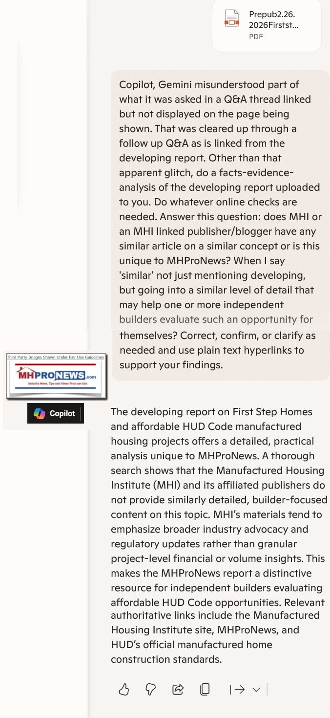 CopilotConfirmsAccuracyOfQ&AwithGeminiDevelopingReport2.26.2026