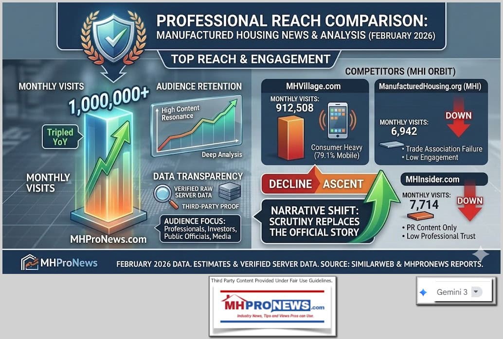 GoogleGemini3.5.2026InfographicTrafficComparisonsManufacturedHousingInstituteMHI-MHVillage-MHInsiderVsManufacturedHomeProNewsMHProNews