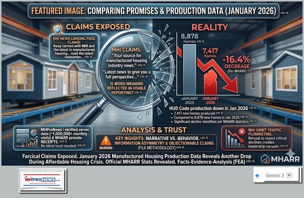 January2026ProductionDataVsPromisesManufacturedHomeProNewsGeminiInfographic