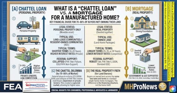 WhatIsAChattelLoanForManufacturedHomesVsaMortgageForConventionalorManufacturedHousingKeyInsightsForConsumersProsAdvocatesAndLawmakersDebatingHousingBillFEA