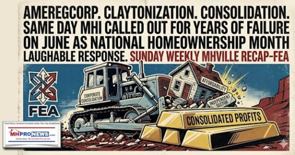 AmeRegCorpClaytonizationConsolidationSameDayMHIcalledOutForYearsOfFailureOnJuneAsNationalHomeownershipMonthMHIpostedLaughableResponseSundayWeeklyMHVilleRecapFEA