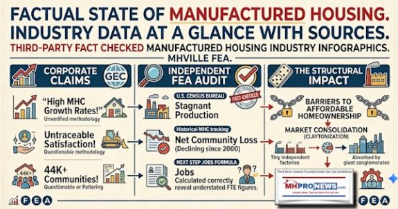 FactualStateOfManufacturedHousingManufacturedHomeIndustryDataAtaGlanceWithSourcesThirdPartyFactCheckedManufacturedHousingIndustryInfographicsMHVilleFEA