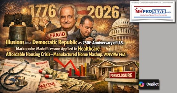 IllusionsInA-DemocraticRepublicAs250thAnniversaryOfU.S.ApproachesMarkopolosMadoffLessonsAppliedToHealthcareAffordableHousingCrisisManufacturedHomeMashupMHVilleFEA
