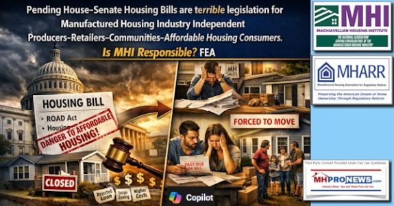 PendingHouseSenateHousingBillsAreTerribleLegislationForManufacturedHousingIndustryIndependentProducersRetailersCommunitiesAffordableHousingConsumersIsMHIresponsible600x315