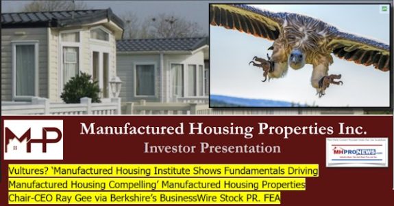 VulturesManufacturedHousingInstituteShowsFundamentalsDrivingManufacturedHousingCompellingManufacturedHousingPropertiesChairCEOrayGeeViaBerkshireBusinessWireStockPRfea