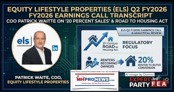 EquityLifestylePropertiesELS.Q2FY2026EarningsCallTranscript.COOPatrickWaiteOn21stCenturyROADtoHousingActand20PercentSalesFromELSrentersPlusExpert3rdPartyFEA