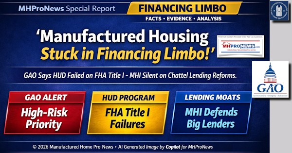 ManufacturedHousingStuckInFinancingLimboPerLegis1CitingU.S.GovtAccountabilityOfficePriorityOpenRecommendationsDepartmentOfHousingAndUrbanDevelopmentGAO26_108960FEA