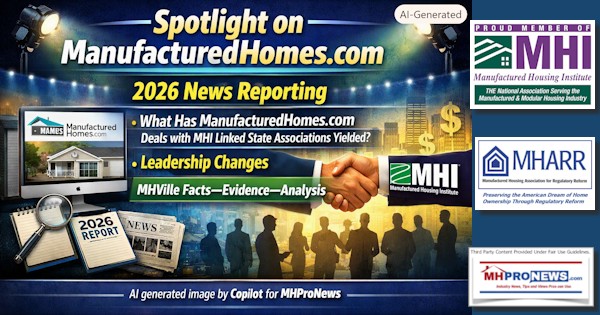 SpotlightOnManufacturedHomes.com.2026NewsReportingWhatHasManufacturedHomes.comDealsWithMHIlinkedStateAssociationsYieldedLeadershipChangesMHVilleFactsEvidenceAnalysis