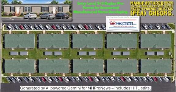EntryLevel2plus2DuplexProFormaEconomicalManufacturedHomeDevelopingManufacturedHousingInstituteClaytonHomesAndRelatedMHVilleFactsEvidenceAnalysisFEAcheck