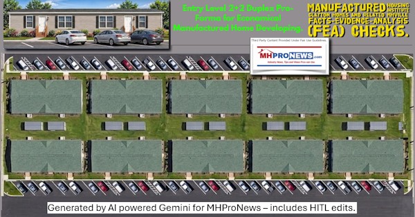 EntryLevel2plus2DuplexProFormaEconomicalManufacturedHomeDevelopingManufacturedHousingInstituteClaytonHomesAndRelatedMHVilleFactsEvidenceAnalysisFEAcheck